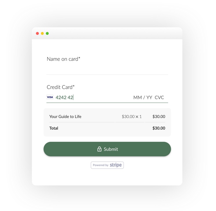 Accepting payment on an invoice form in Paperform