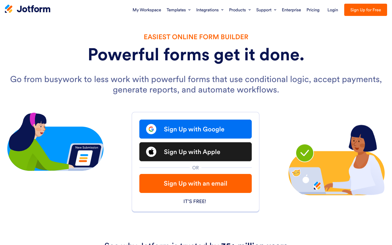 Jotform interface