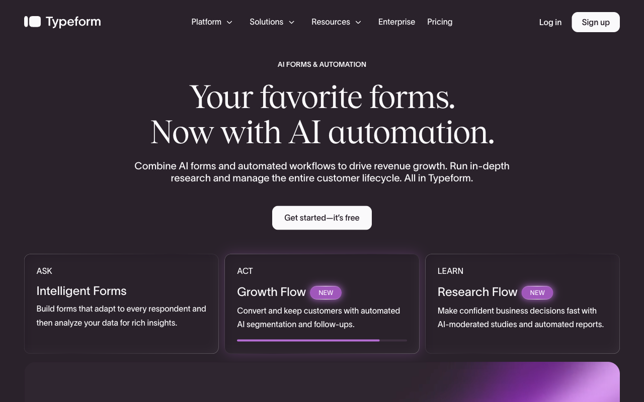 Typeform conversational form